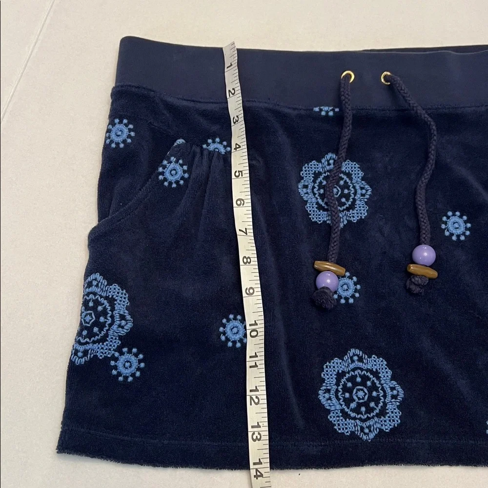 Y2K JUICY COUTURE VINTAGE EMBROIDERED TERRY MINI SKIRT LARGE